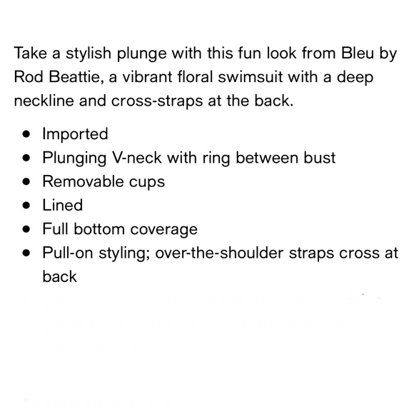 Bleu Rod Beattie Flower Hour Plunge One Piece - Picture 16 of 16